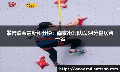 攀岩联赛最新积分榜：南京街舞队以54分稳居第一名
